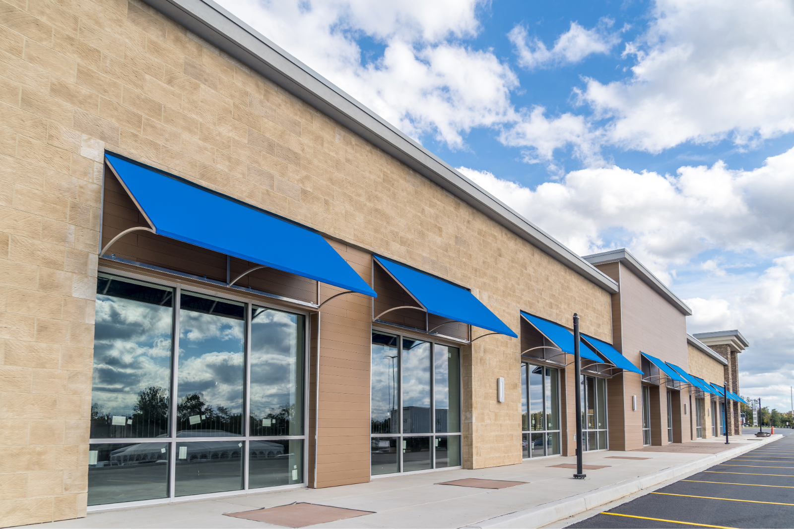 Well-maintained commercial property representing property management services